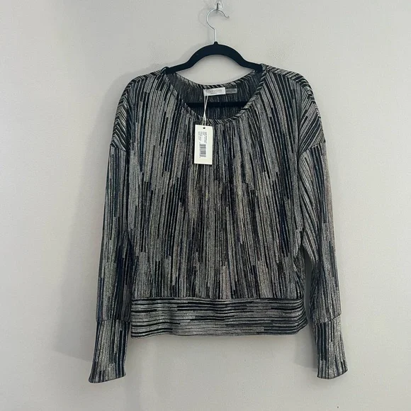 Ramy Brook Shimmering Silver Blouse - Picture 5 of 12